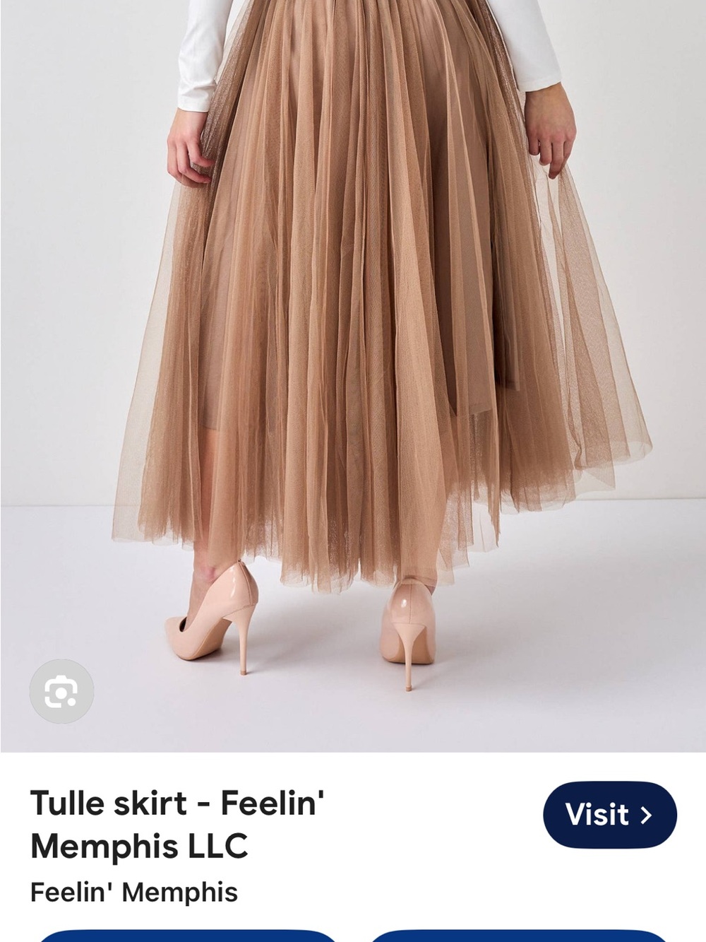 EUC Elan Tulle Maxi Skirt in Camel - Medium - Picture 2 of 8